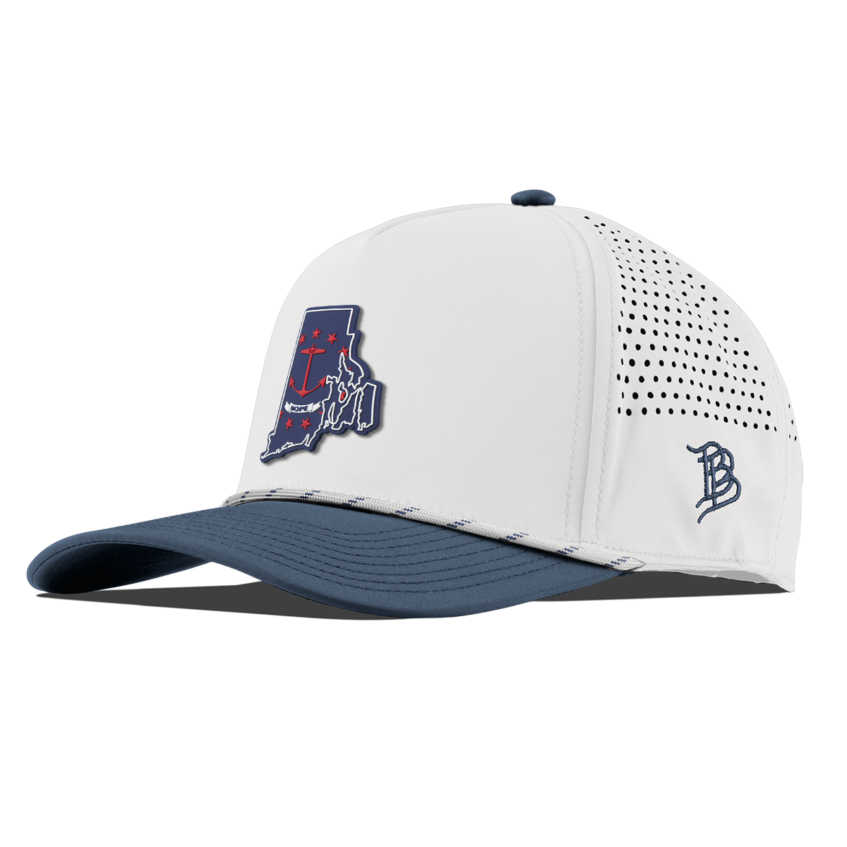 Rhode Island Patriot Series Curved 5 Panel Rope White/Orion
