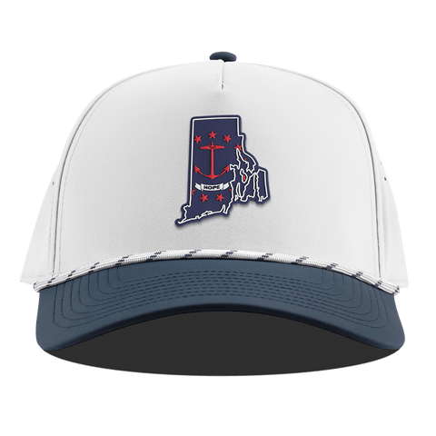 Rhode Island Patriot Series Curved 5 Panel Rope White/Orion