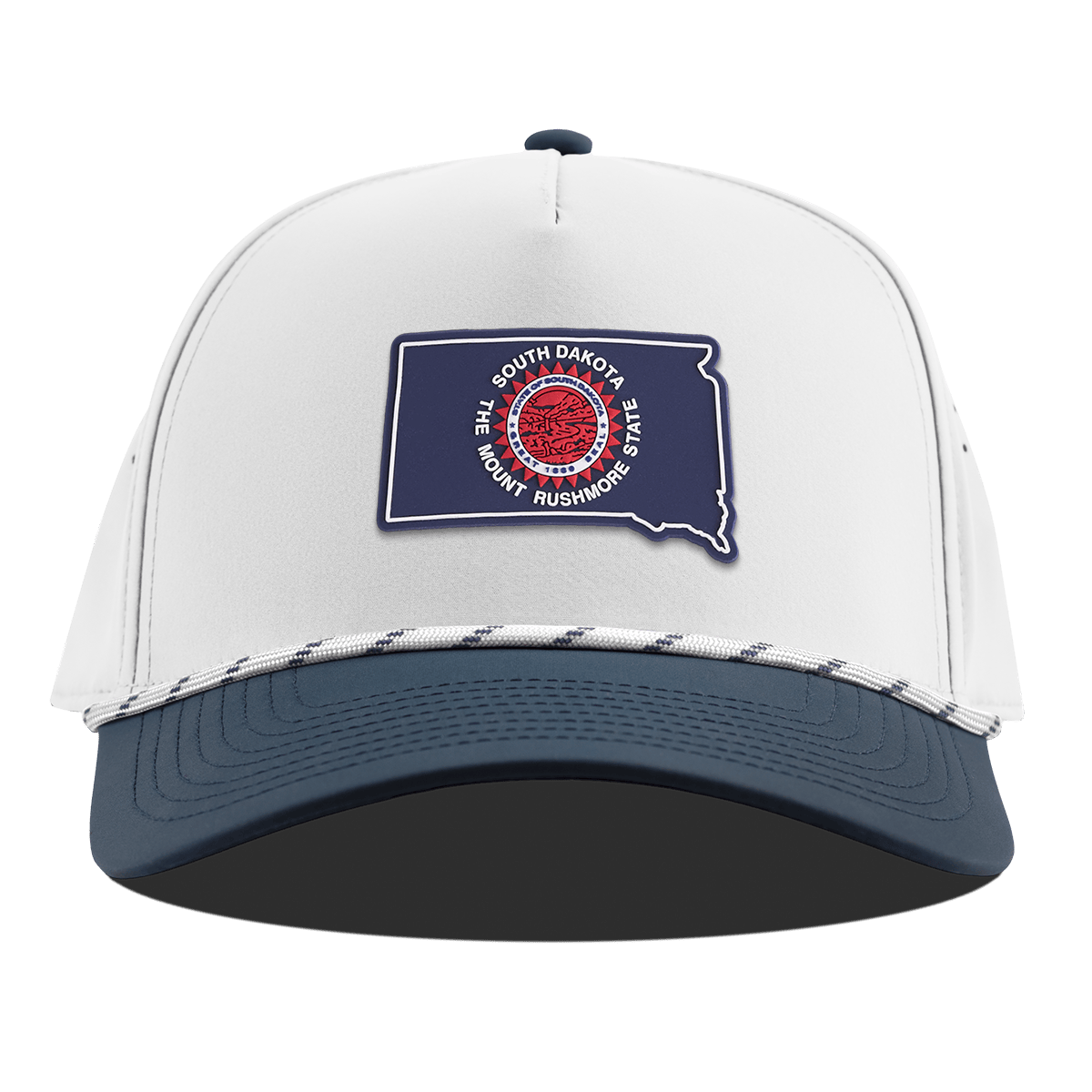 South Dakota Patriot Series Curved 5 Panel Rope White/Orion