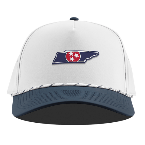 Tennessee Patriot Series Curved 5 Panel Rope White/Orion