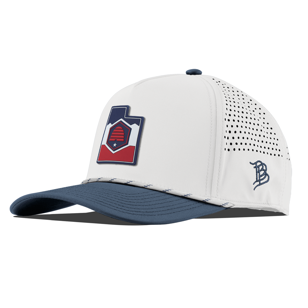 Utah Patriot Series Curved 5 Panel Rope White/Orion