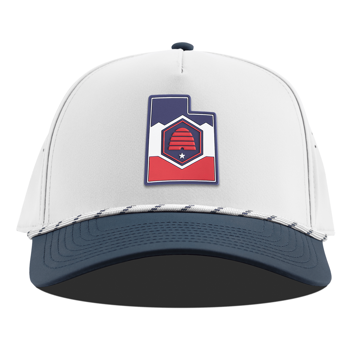Utah Patriot Series Curved 5 Panel Rope White/Orion
