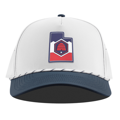 Utah Patriot Series Curved 5 Panel Rope White/Orion