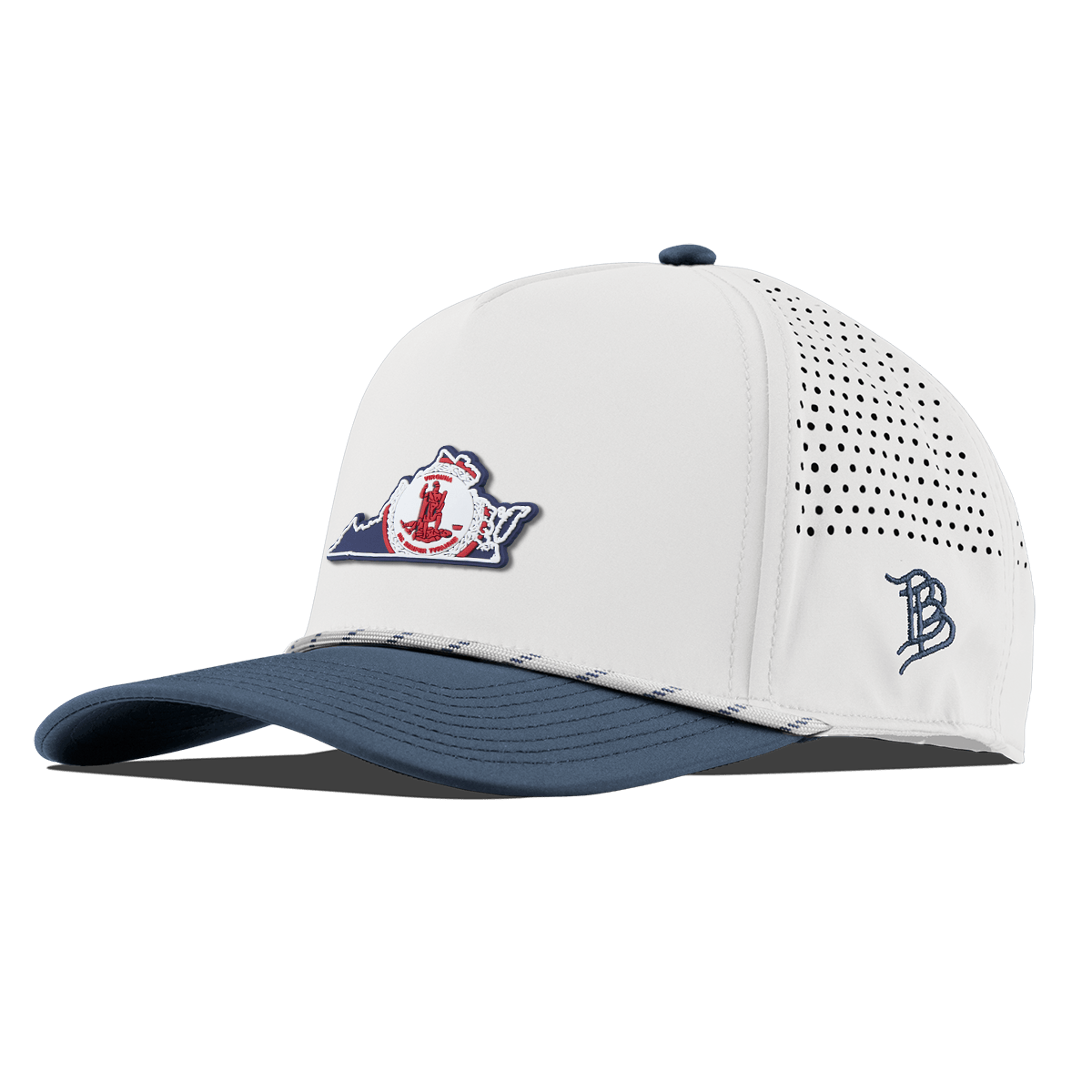 Virginia Patriot Series Curved 5 Panel Rope White/Orion