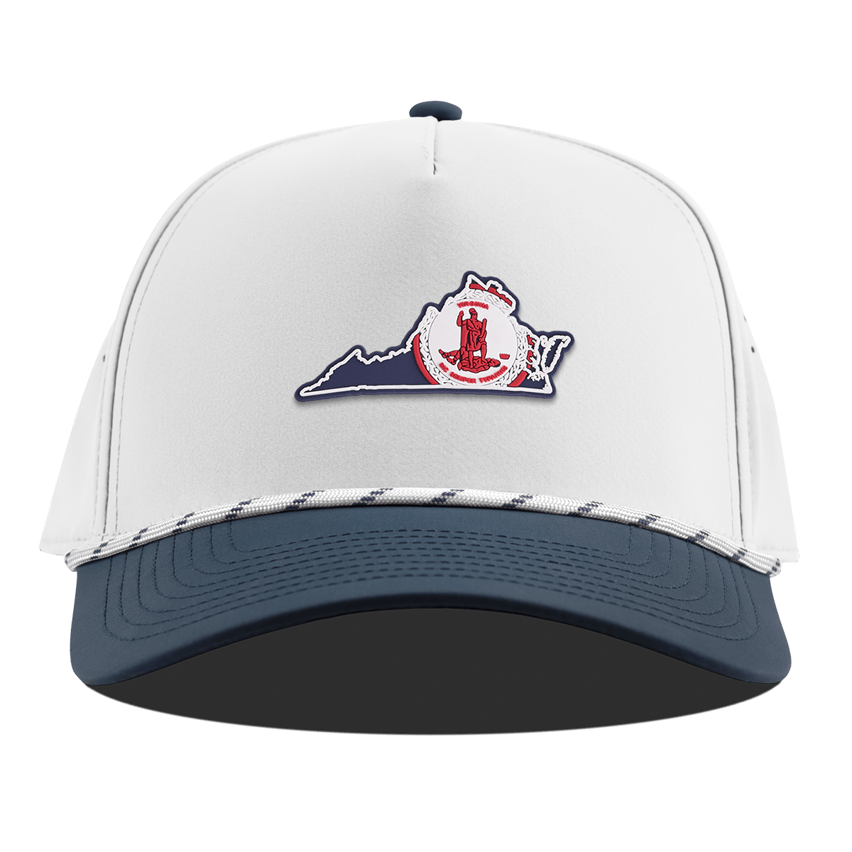 Virginia Patriot Series Curved 5 Panel Rope White/Orion