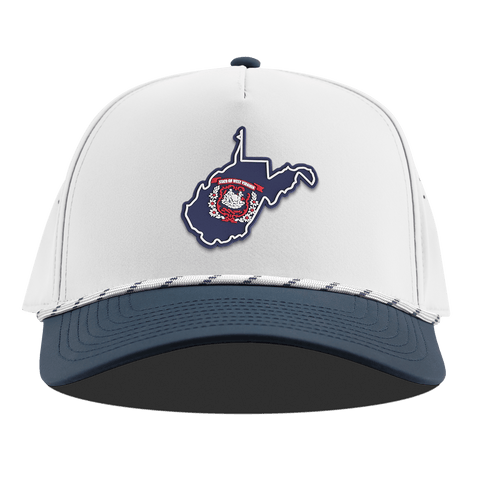 West Virginia Patriot Series Curved 5 Panel Rope White/Orion