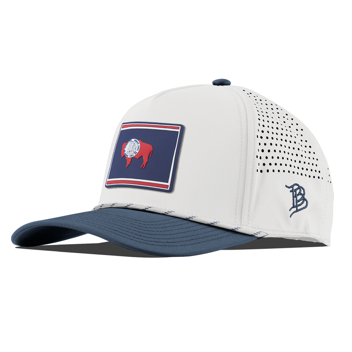 Wyoming Patriot Series Curved 5 Panel Rope White/Orion