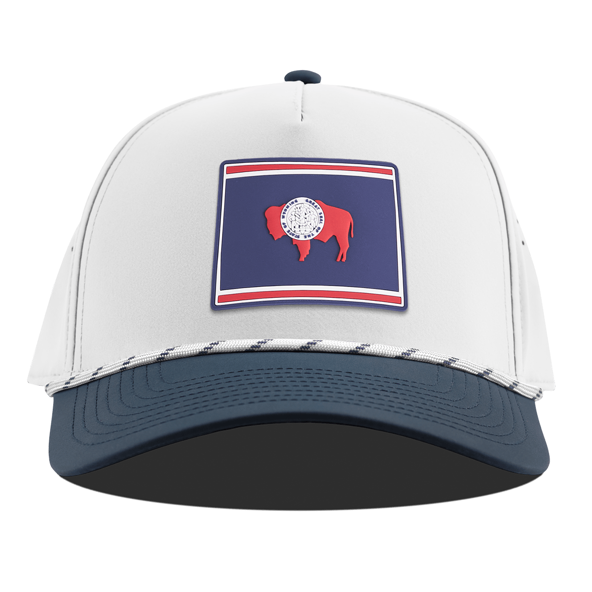 Wyoming Patriot Series Curved 5 Panel Rope White/Orion