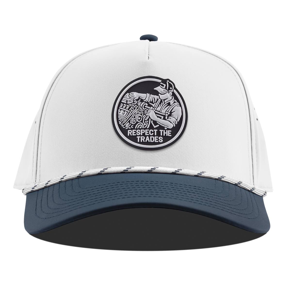 Respect The Trades Mechanic Curved 5 Panel Rope White/Orion