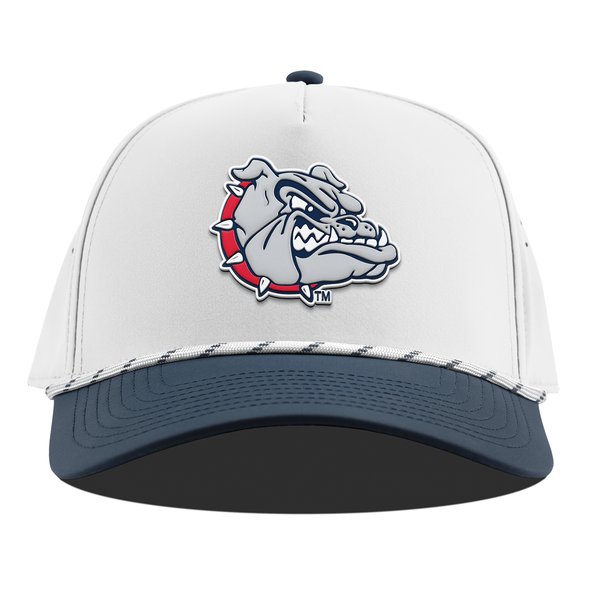 Gonzaga University "Spike The Bulldog" Curved 5 Panel Rope White/Orion