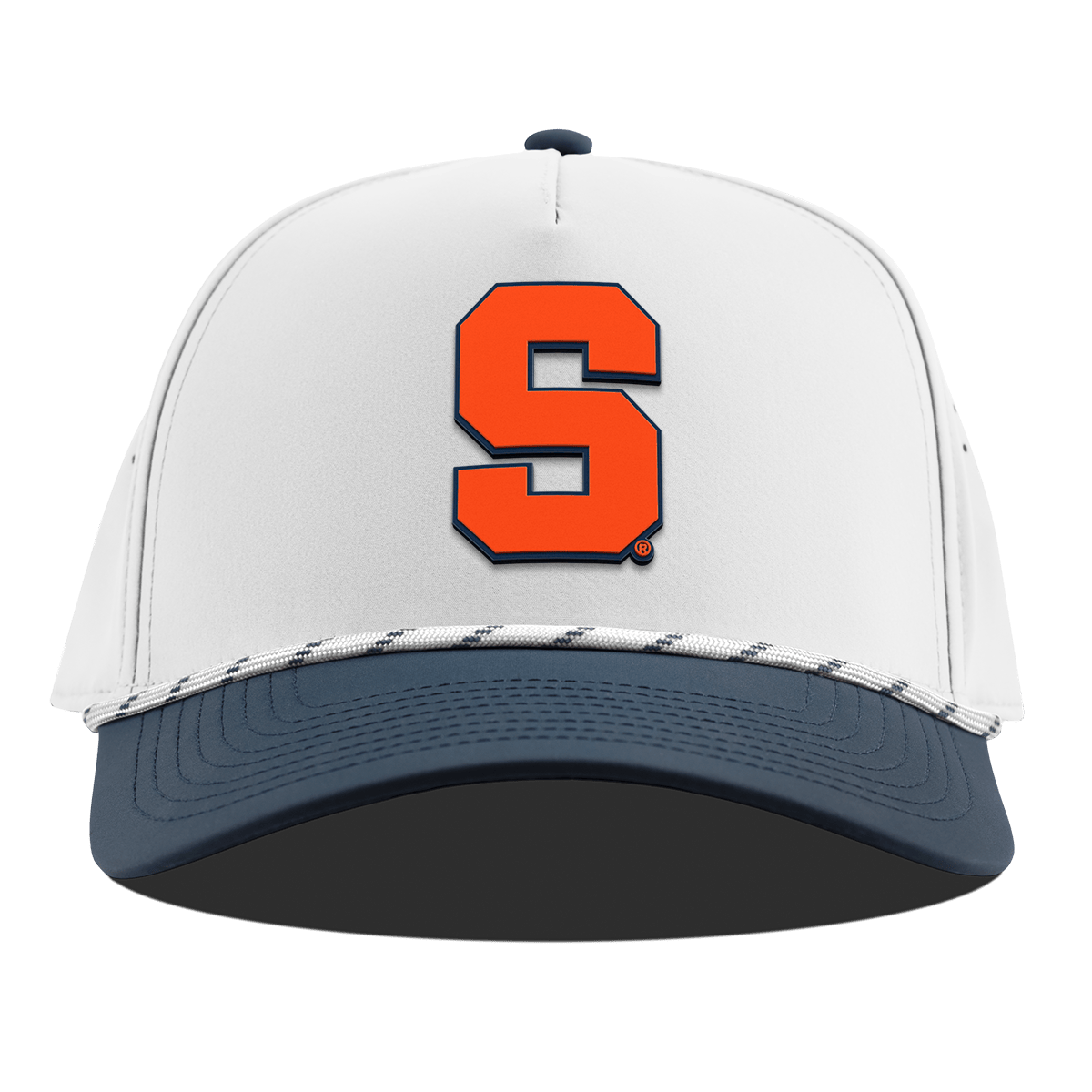 Syracuse University "Syracuse Orange Block" Curved 5 Panel Rope White/Orion