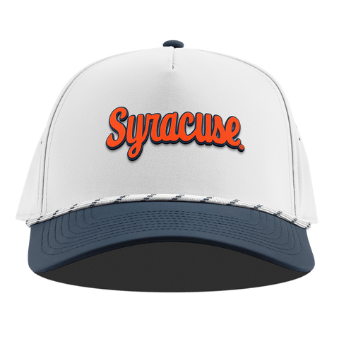 Syracuse University "Syracuse Throwback Script" Curved 5 Panel Rope White/Orion