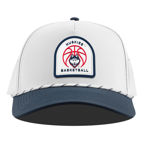 University of Connecticut "UConn Basketball" Curved 5 Panel Rope White/Orion