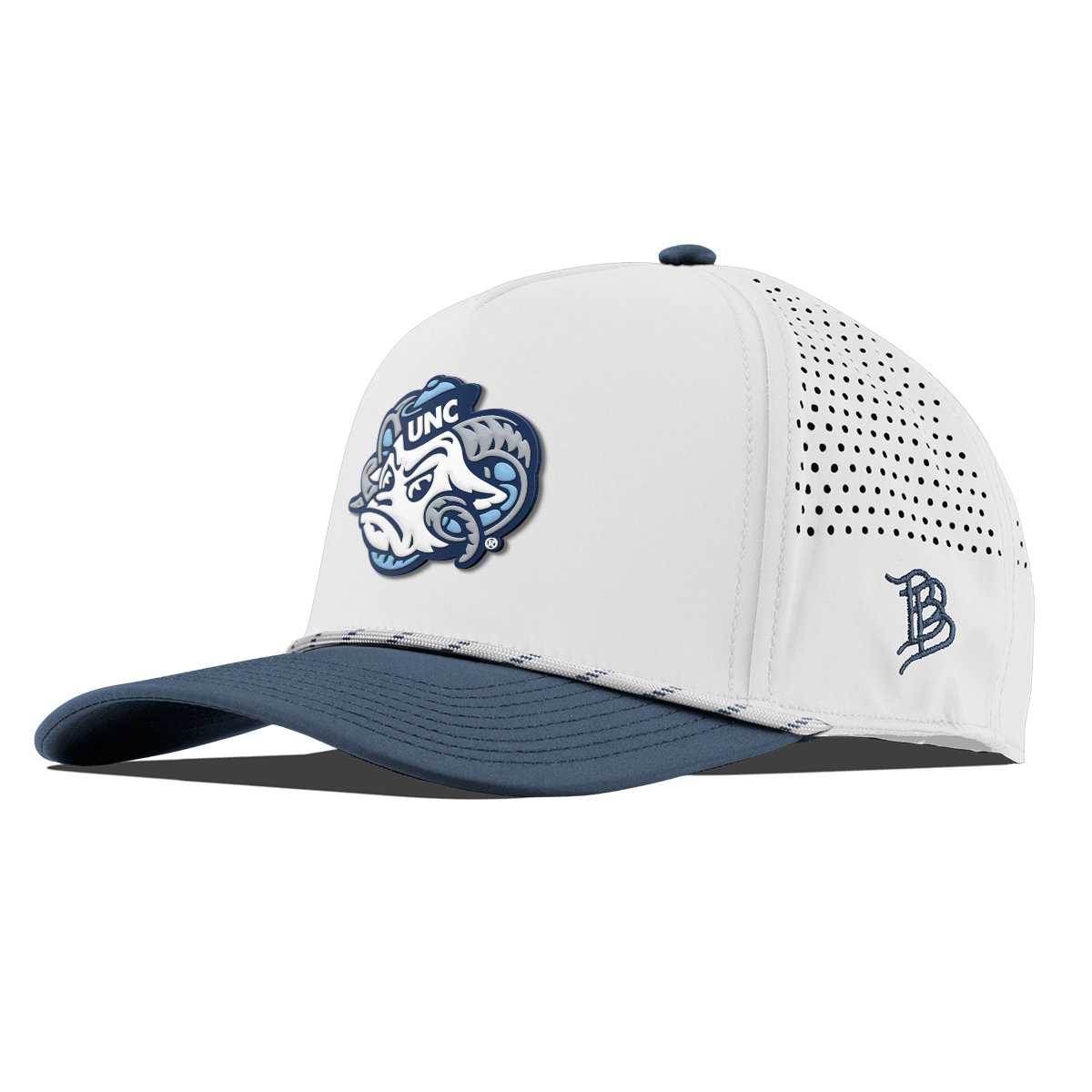 University of North Carolina "UNC Rameses" Curved 5 Panel Rope White/Orion