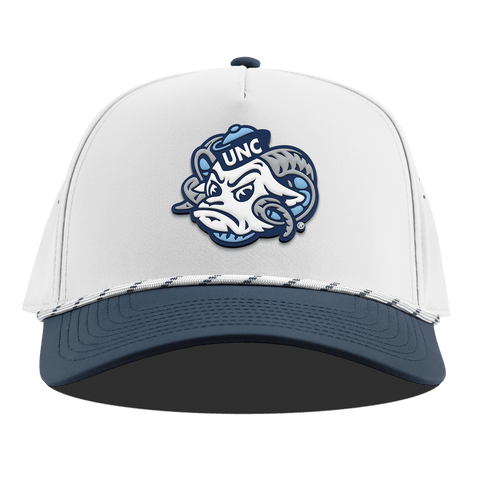 University of North Carolina "UNC Rameses" Curved 5 Panel Rope White/Orion