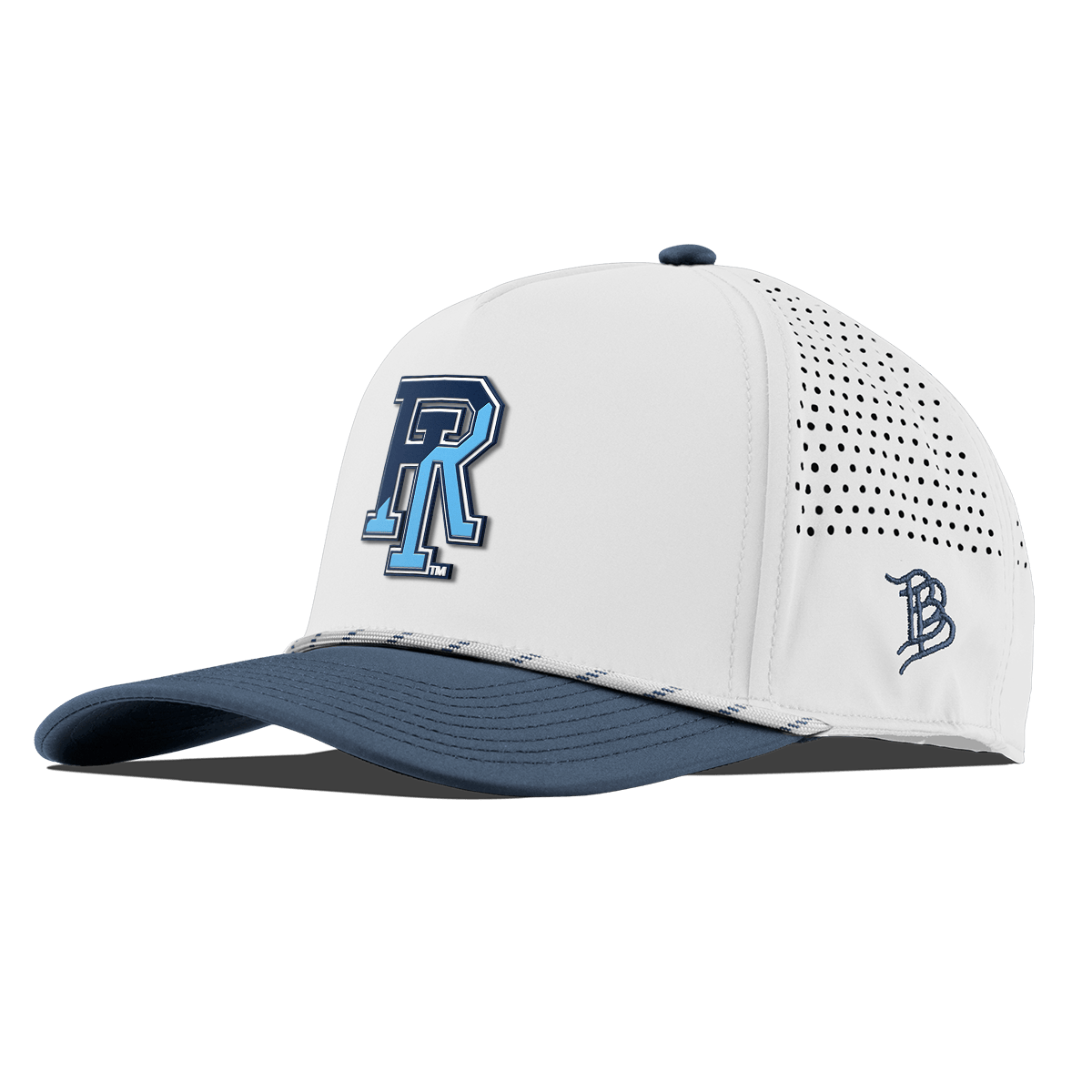 University of Rhode Island "URI Team Logo" Curved 5 Panel Rope White/Orion