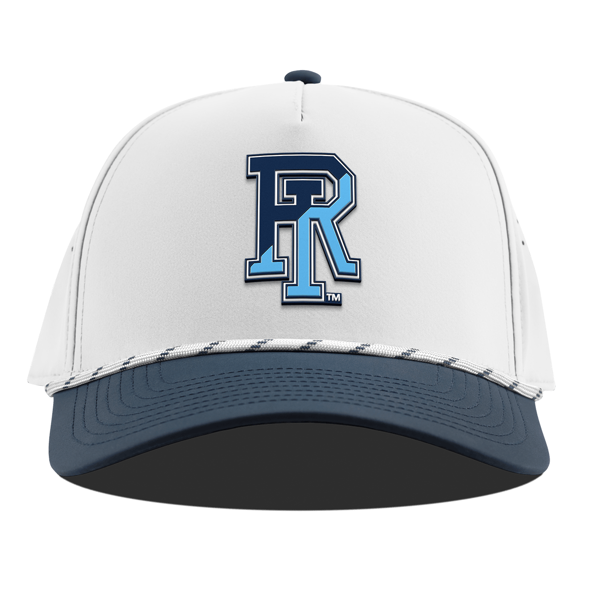 University of Rhode Island "URI Team Logo" Curved 5 Panel Rope White/Orion