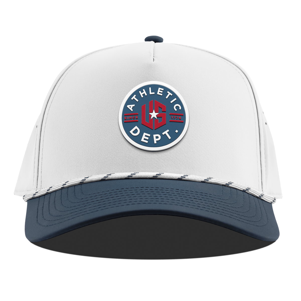 US Athletic Curved 5 Panel Rope White/Orion