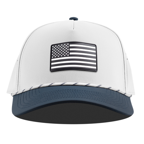 Vintage Old Glory Curved 5 Panel Rope White/Orion