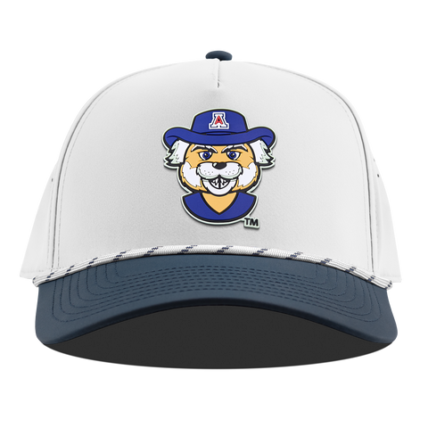 University of Arizona "Wilbur The Wildcat" Curved 5 Panel Rope White/Orion