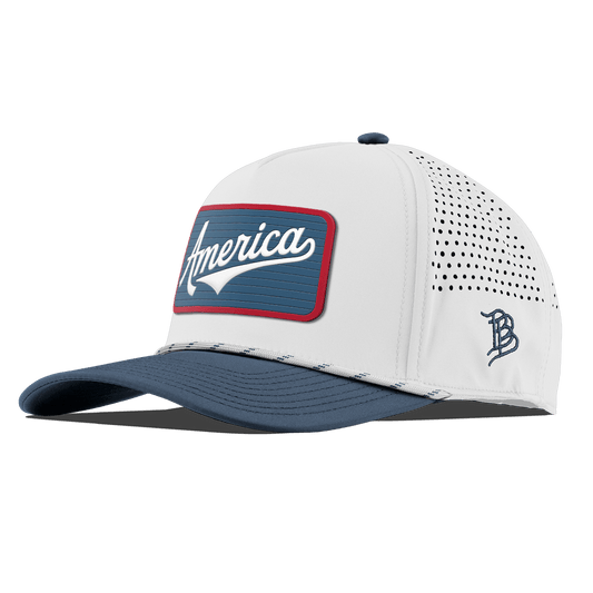 XL USA America Badge Curved 5 Panel Rope White/Orion