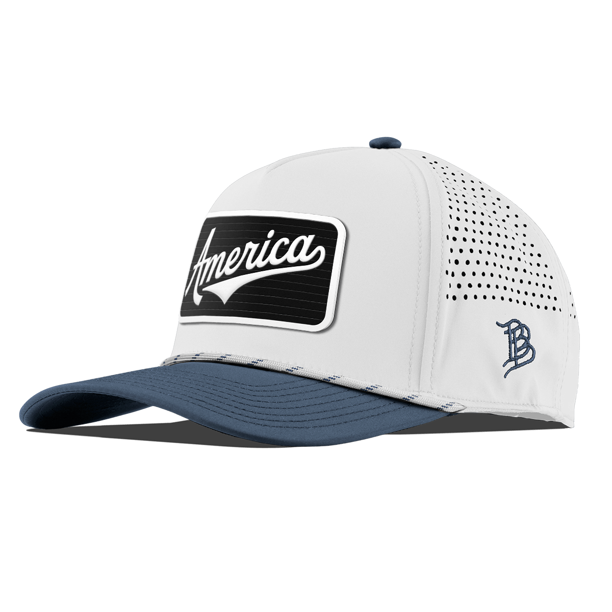 XL Vintage America Badge Curved 5 Panel Rope White/Orion