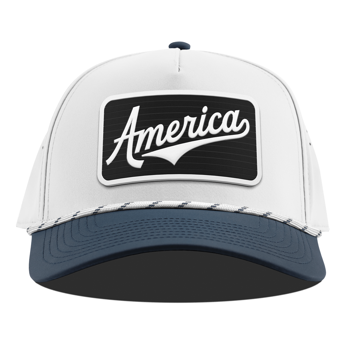 XL Vintage America Badge Curved 5 Panel Rope White/Orion