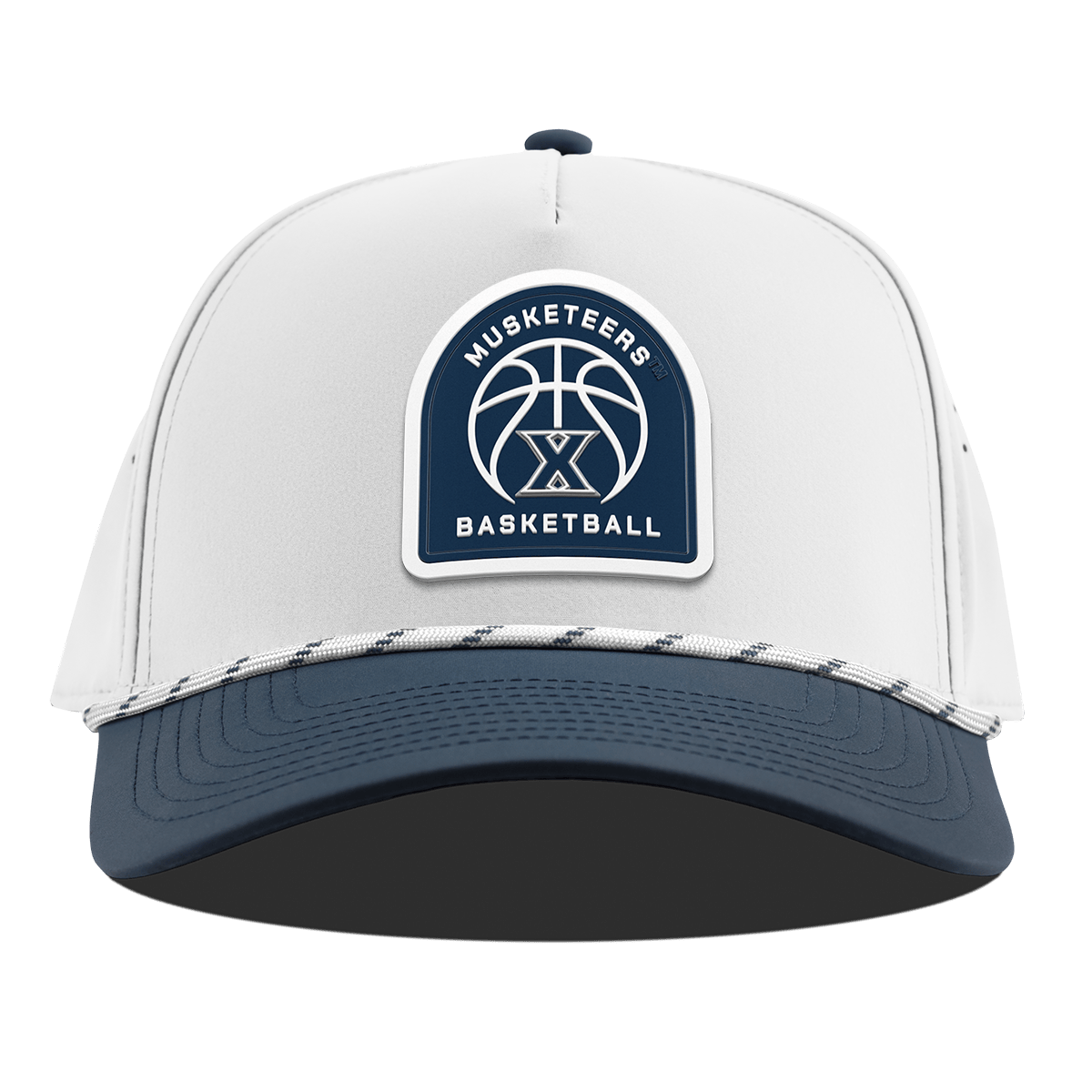 Xavier University "Xavier Basketball" Curved 5 Panel Rope White/Orion