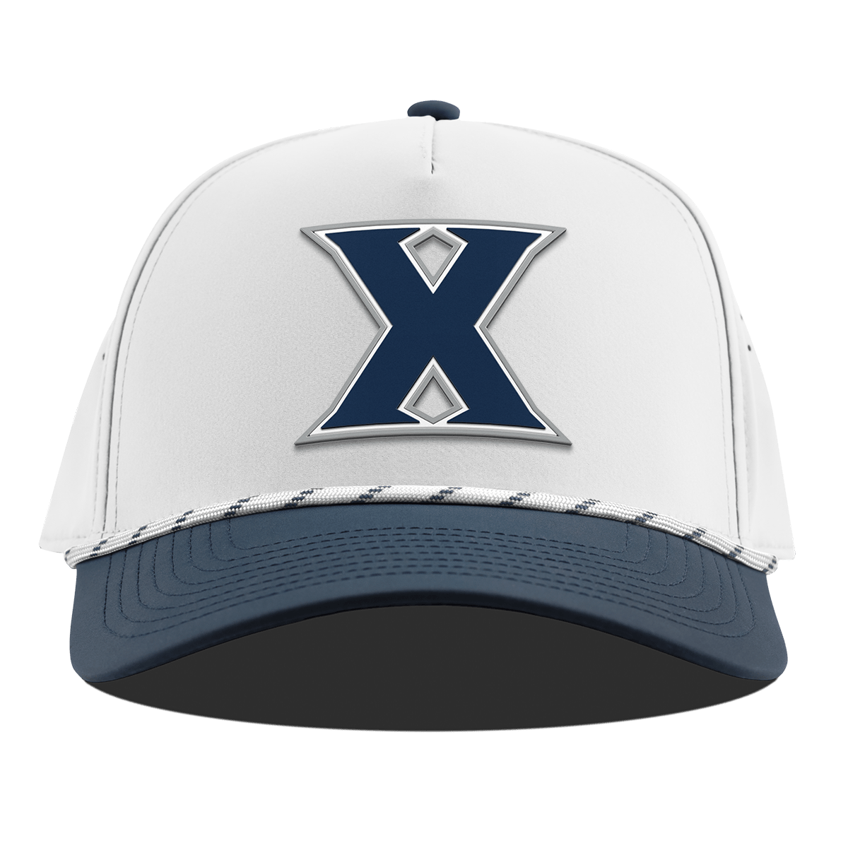 Xavier University "Xavier Block" Curved 5 Panel Rope White/Orion