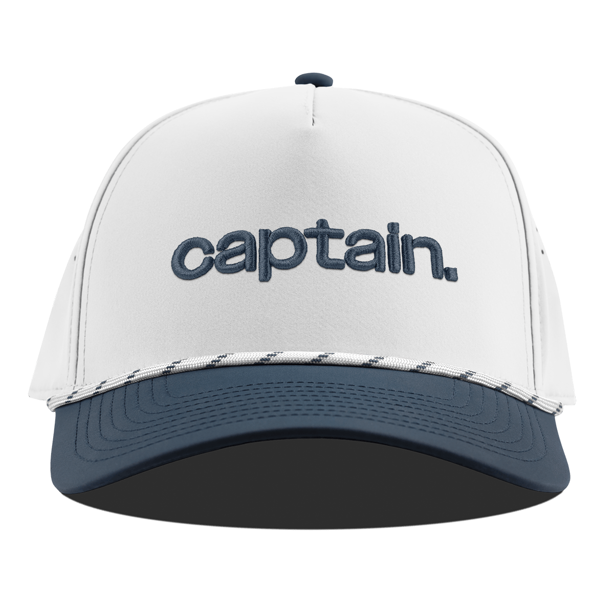 captain. Curved 5 Panel Rope White/Orion