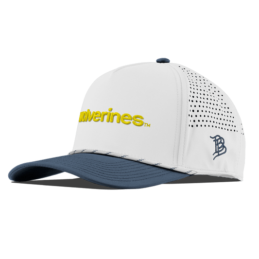 University of Michigan "wolverines." Curved 5 Panel Rope White/Orion