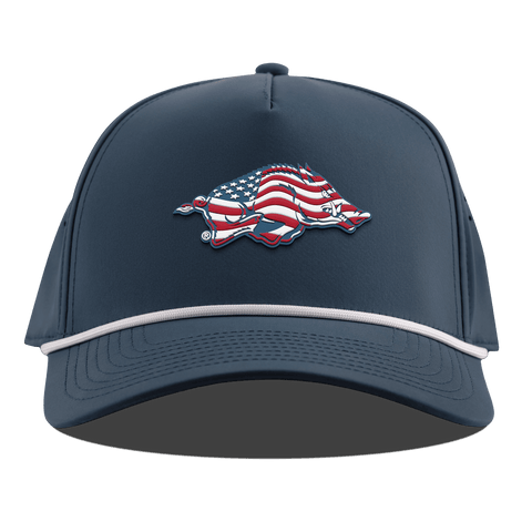 University of Arkansas "Arkansas Stars & Stripes" Curved 5 Panel Rope Orion