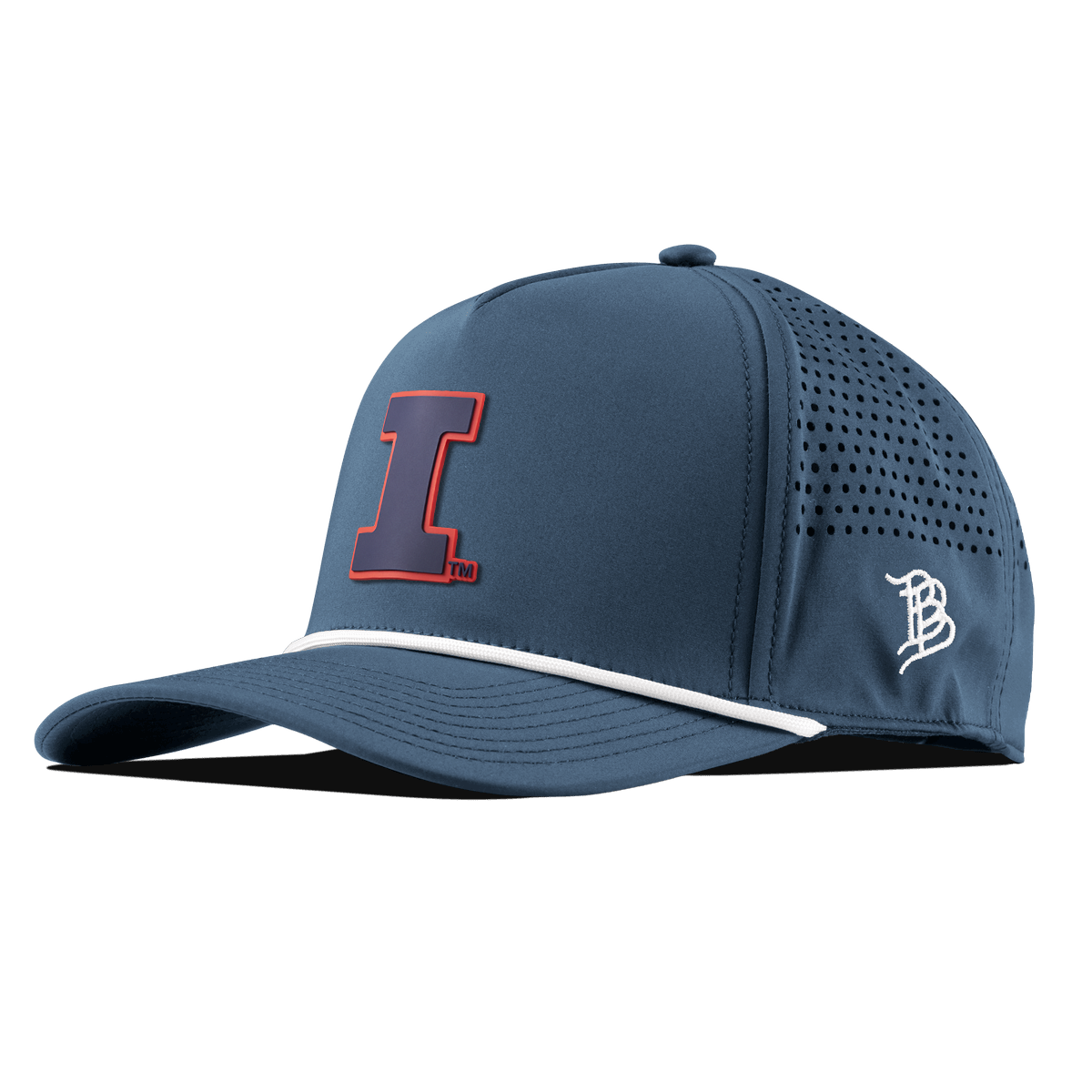 University of Illinois "Fighting Illini Navy" Curved 5 Panel Rope Orion/White