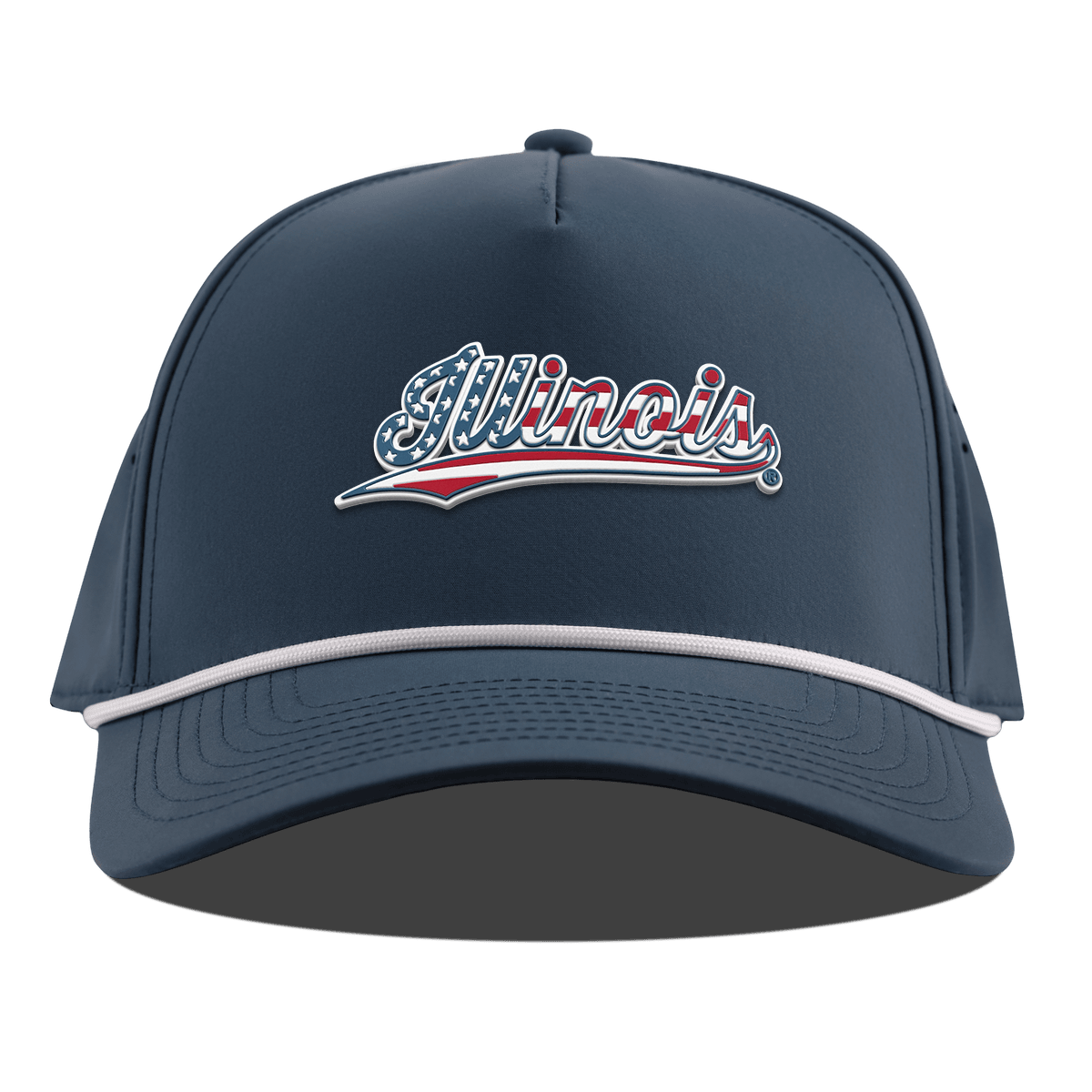 University of Illinois "Illinois Stars & Stripes" Curved 5 Panel Rope Orion