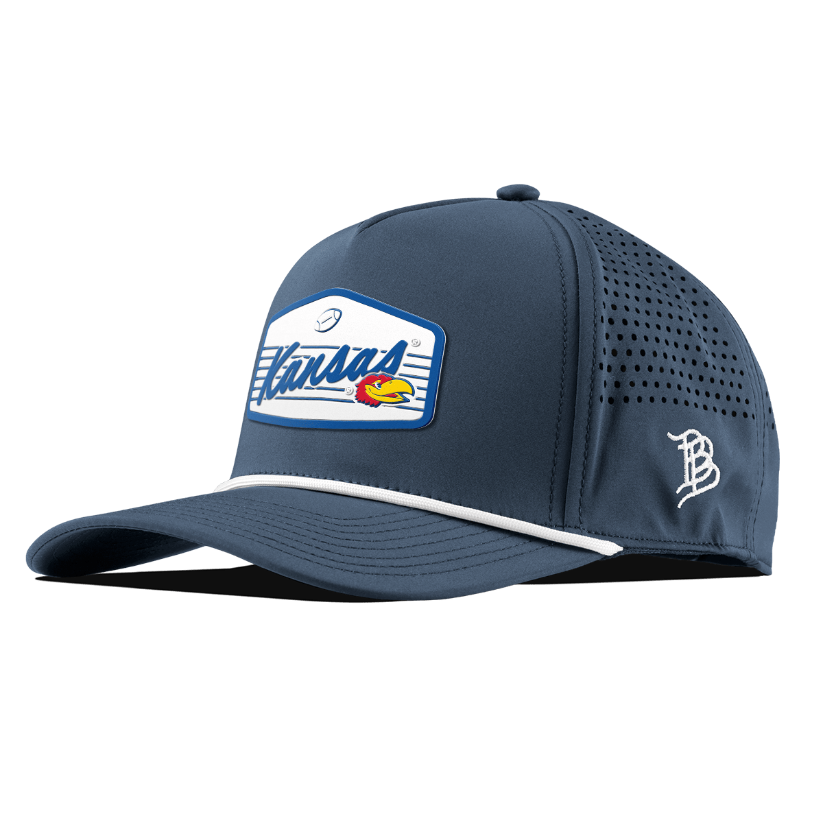 University of Kansas "Jayhawks Football" Curved 5 Panel Rope Orion 