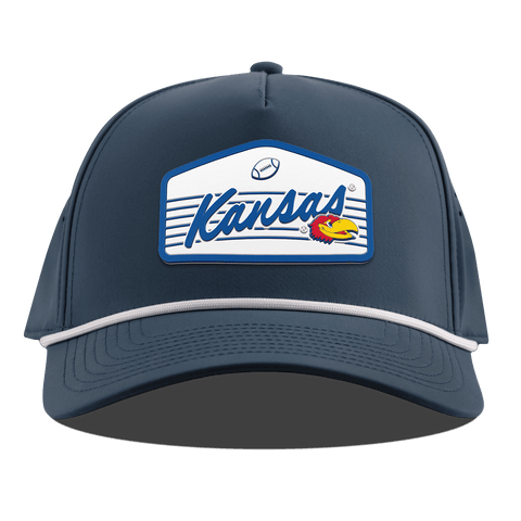 University of Kansas "Jayhawks Football" Curved 5 Panel Rope Orion 