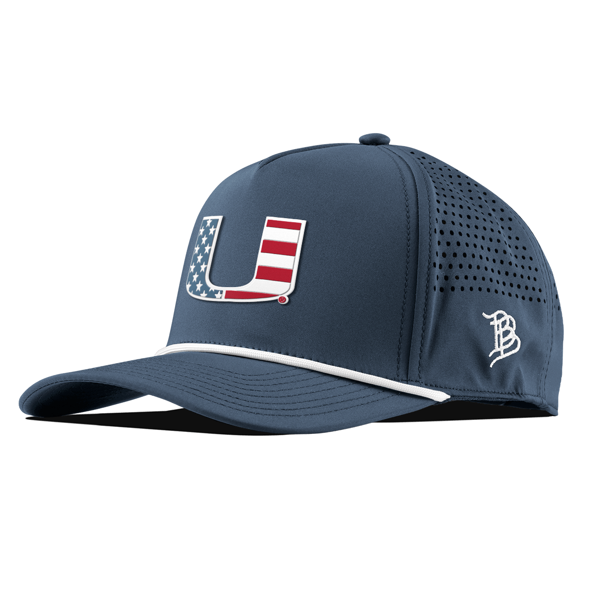 University of Miami "Miami Stars & Stripes" Curved 5 Panel Rope Orion