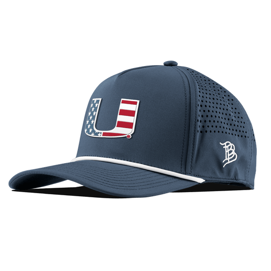 University of Miami "Miami Stars & Stripes" Curved 5 Panel Rope Orion