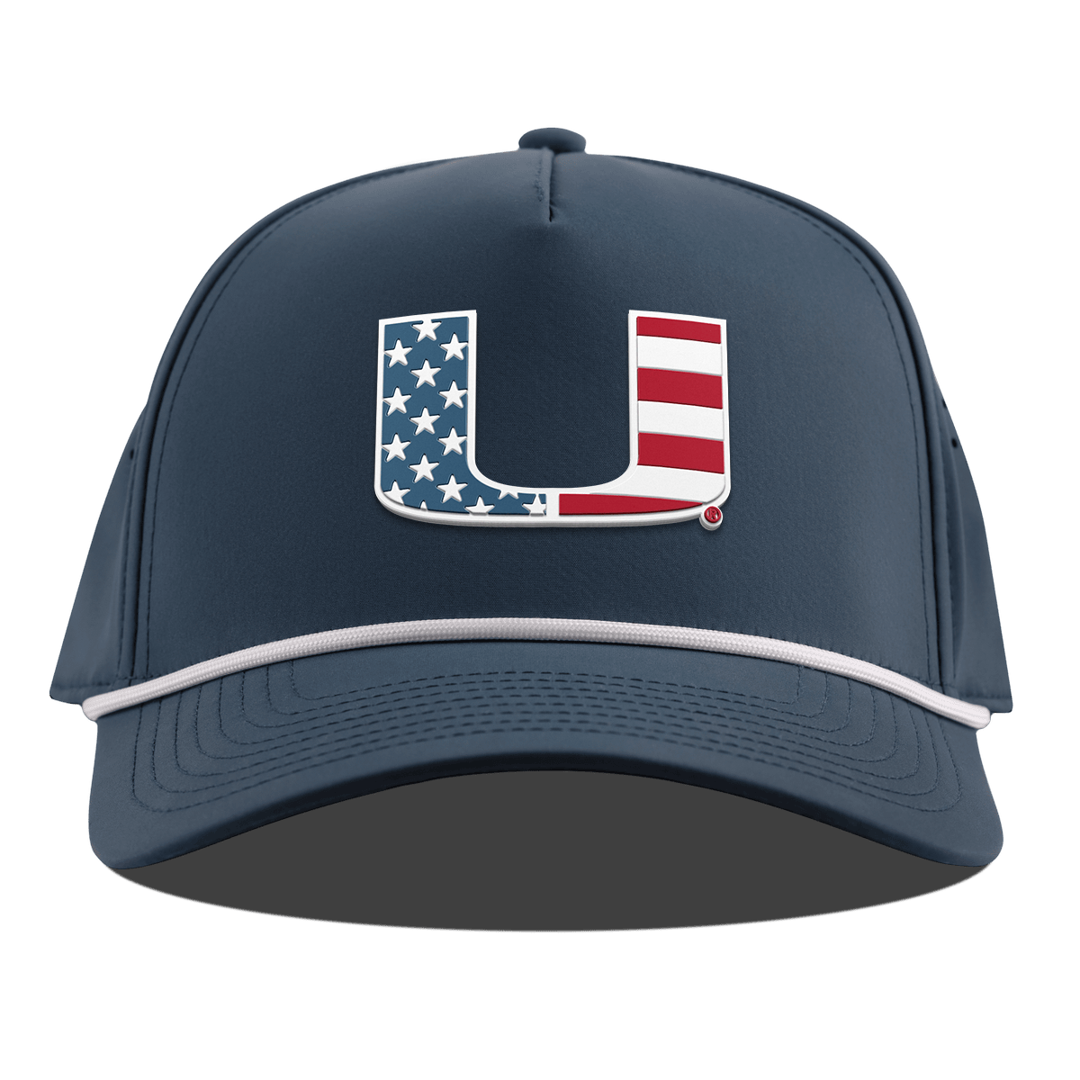 University of Miami "Miami Stars & Stripes" Curved 5 Panel Rope Orion