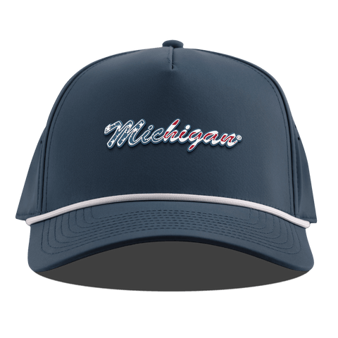 University of Michigan "Michigan Stars & Stripes" Curved 5 Panel Rope Orion