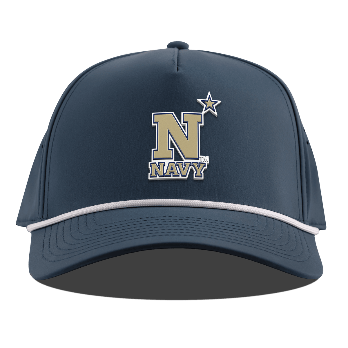United States Naval Academy "Naval Academy Team Logo Gold" Curved 5 Panel Rope Orion