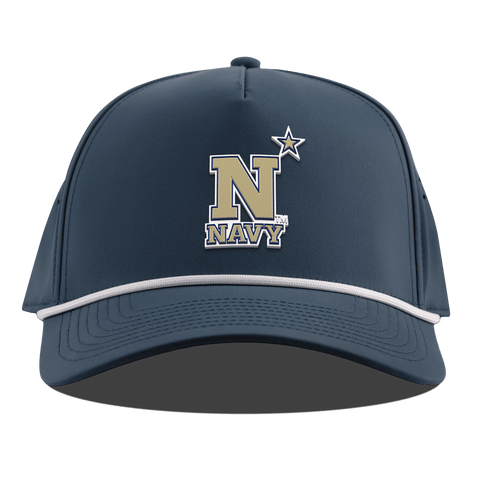 United States Naval Academy "Naval Academy Team Logo Gold" Curved 5 Panel Rope Orion
