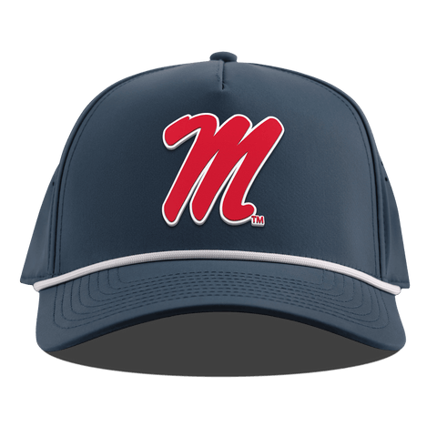 University of Mississippi "Ole Miss Block M Red" Curved 5 Panel Rope Orion