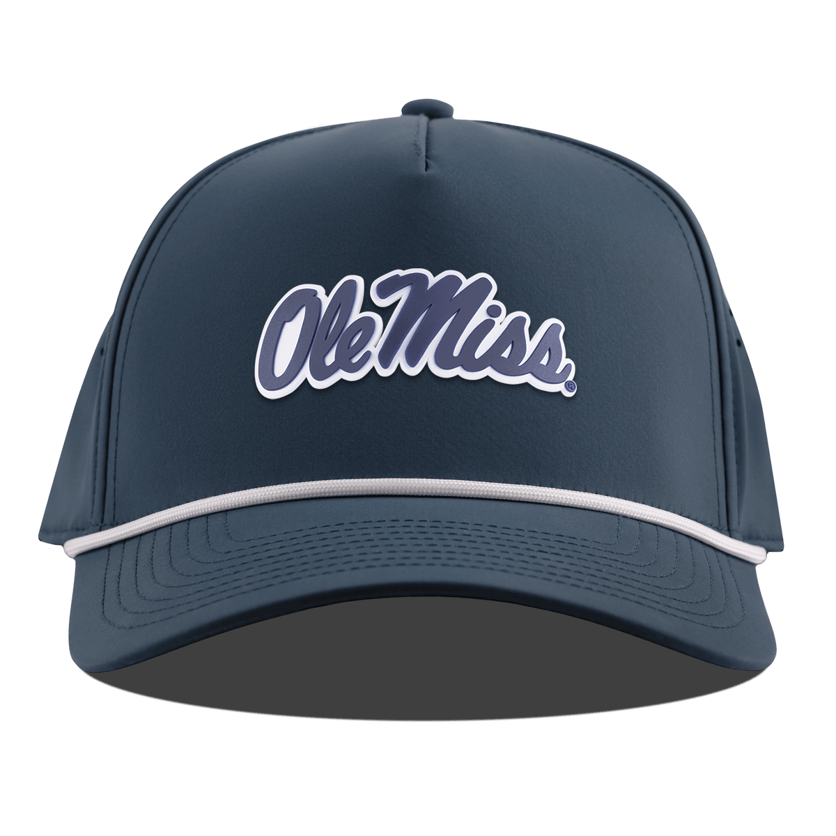 University of Mississippi "Ole Miss Navy Script" Curved 5 Panel Rope Orion