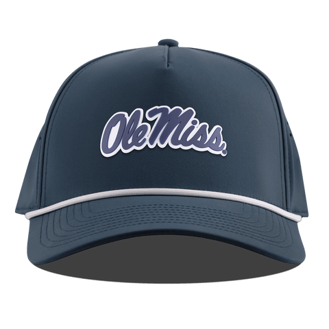 University of Mississippi "Ole Miss Navy Script" Curved 5 Panel Rope Orion