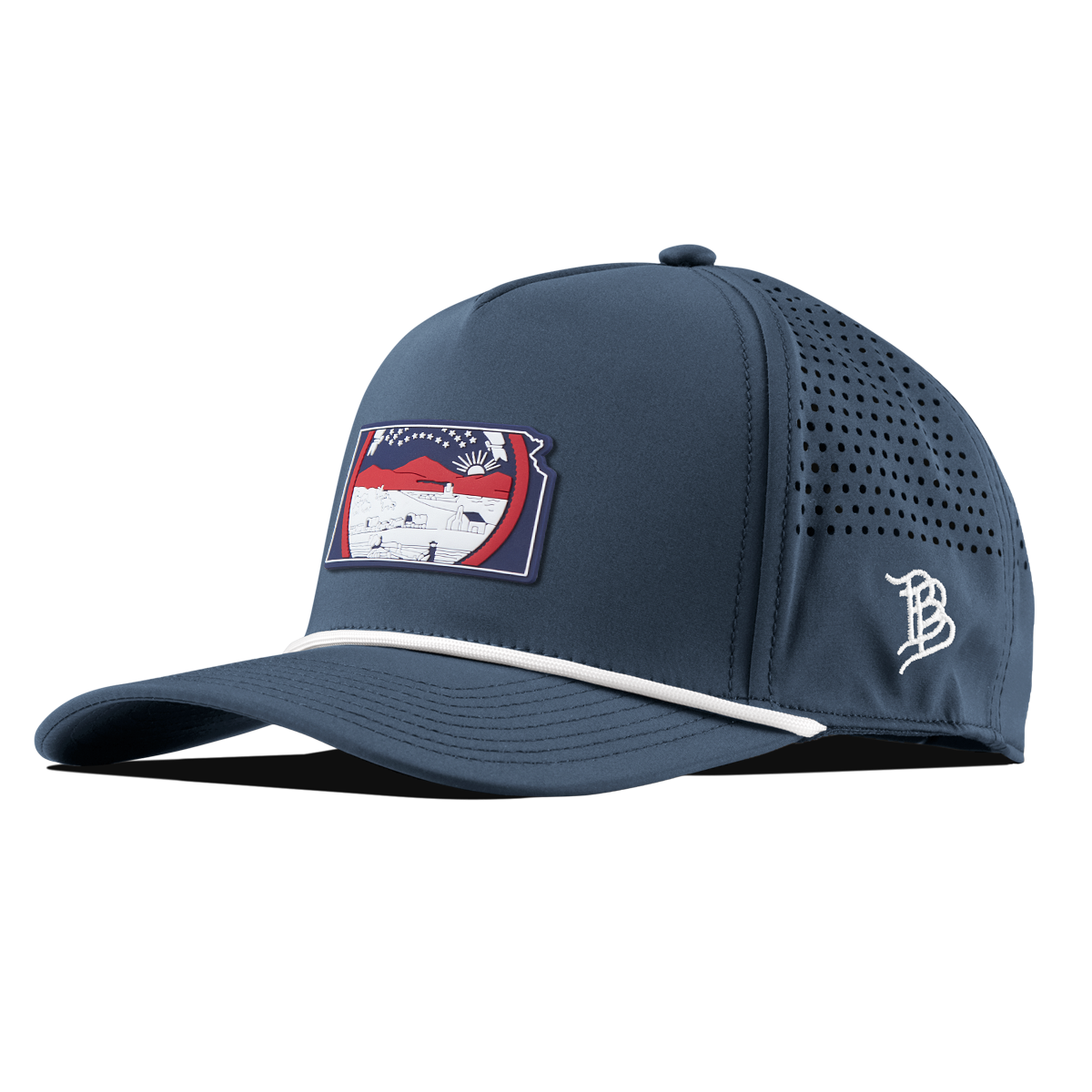 Kansas Patriot Series Curved 5 Panel Rope Orion/White