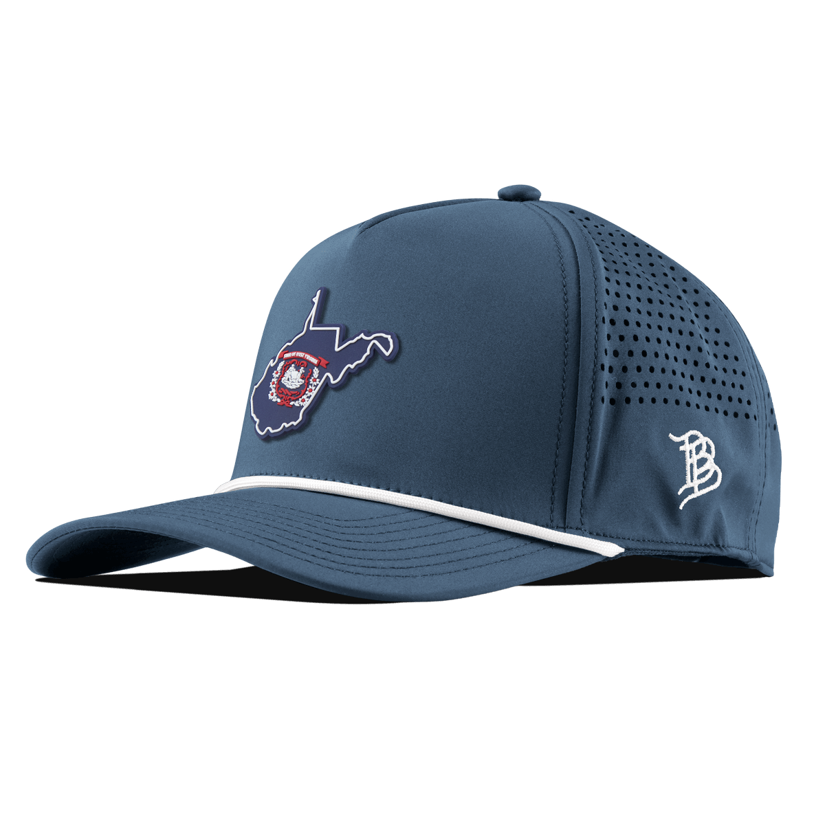 West Virginia Patriot Series Curved 5 Panel Rope Orion/White