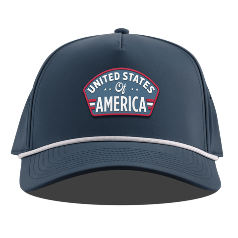 United States of America Badge Curved 5 Panel Rope Orion
