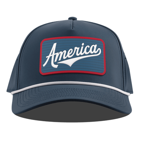 XL USA America Badge Curved 5 Panel Rope Orion