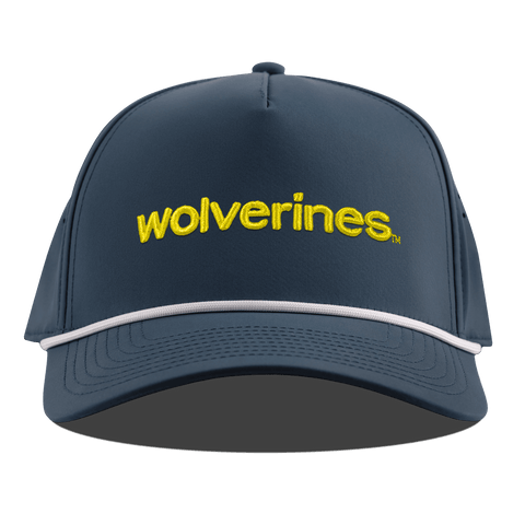 University of Michigan "wolverines." Curved 5 Panel Rope Orion